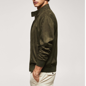 Chaqueta Bomber de Satén Barata al por Mayor para Hombre, Chaqueta Acolchada de Béisbol Color Granate con Logotipo Personalizado y Cuello Alto, Chaquetas de Satén - Product Image 4