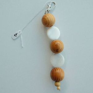 Wholesale Price Natural Wood Bead Keychain Handmade Pendant <b>Key</b> Holder Clip Bag Charm Stylish Car Keyring Fashion Gift - Product Image 1
