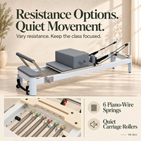 Reformer Pilates professionnel ISO9001, cadre en alliage d'aluminium, équipement d'exercice, Reformer Pilates pour studios de Pilates et usage domestique
