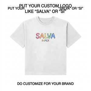 Camiseta Blanca de Algodón para Hombre Salva, Manga Corta, Cuello Redondo, Estilo Urbano, Corte Regular, Diseño Frontal con Logotipo Personalizado - Product Image 2