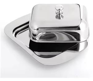 Recipiente para mantequilla de acero inoxidable con tapa, contenedor para mantequilla para cocina, mesa de comedor, mesa de desayuno - Product Image 6