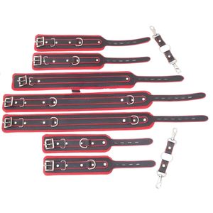 Kit de Bondage de Cuero de 8 Piezas con Collarín para Muñecas y Tobillos y Conectores para Parejas - Product Image 5