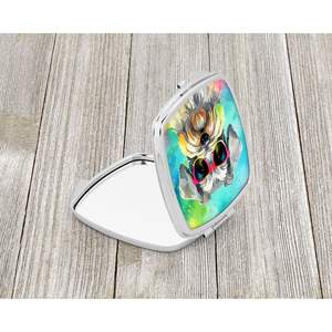 Schnauzer Hippie Dawg Compact Folding <b>Handheld</b> Makeup <b>Mirror</b> Decorative Travel Gift for Women and Girls Pocket-sized - Product Image 2