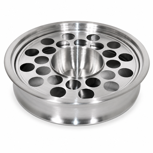 Bandeja de Comunión de Acero Inoxidable Pulido con Plato Central para Pan, Apta para Contacto con Alimentos - Product Image 2