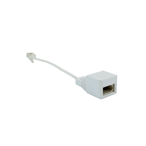 Adaptador de Reino Unido a RJ con Condensador de Anillo, Cable Convertidor de Ethernet a Línea Telefónica de 4 Hilos, 28AWG, 10cm, Blanco, Cumple con RoHS - Product Image 1