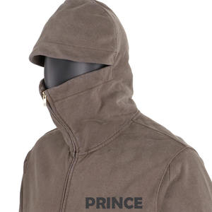 เสื้อฮู้ดดี้โอเวอร์ไซส์ QUICKSHOW OEM รุ่น Double Hood Streetwear Ninja Mask สำหรับผู้ชาย ผ้าหนา - Product Image 2