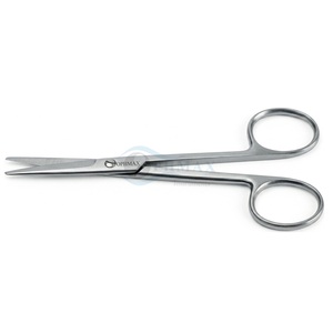Ciseaux d'encéphalotomie de 125 mm de long, lames droites de 35 mm de long, pointes émoussées, réutilisables, en acier inoxydable de haute qualité - Product Image 1