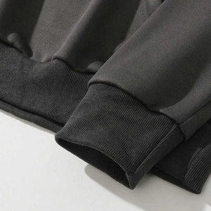 Sweat-shirt à capuche gothique pour homme, noir, en coton French Terry, coupe oversize, imprimé lettres sur le devant, avec poche, style streetwear automne - Product Image 3