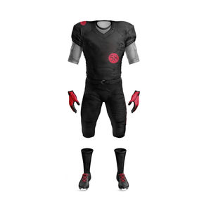 Nouvelle arrivée, uniforme de football américain respirant à manches courtes, 100% polyester, impression numérique, vente en gros, uniforme d'équipe personnalisé pour hommes - Product Image 2