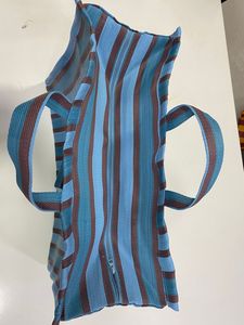 Nylon <b>Recycled</b> Woven Eco-friendly Reusable Handled Shoulder Supermarket Shopping <b>Bags</b> Striped Customized Color Size Extra Large - Product Image 3