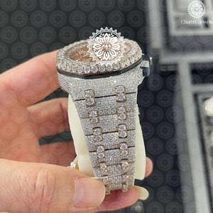 Charm Jewells Luxury Stainless Steel <b>Watch</b> 20mm Band Diamond Encrusted Butterfly Clasp Quartz Movement Women Fashion Design - Product Image 3