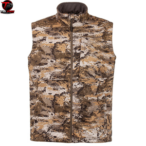 Gilet utilitaire softshell pour homme, col montant, fermeture éclair intégrale, pour la chasse, la pêche, les voyages, coupe-vent, léger, sans manches - Product Image 1