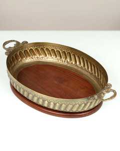 Golden Plated Irregular Shape Metal Decorative Trays Set Of 2 Minimalist Abstract Design Handcrafted <b>Silver</b> Tone Platters - Product Image 5