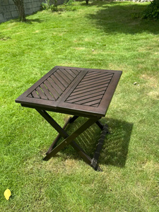 Table de jardin pliable en bois massif, table basse portable d'extérieur, mobilier de salle à manger pour patio - Product Image 3