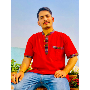Kurta rouge 100% coton - Product Image 1