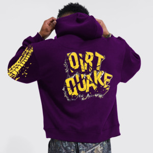 Sweat-shirt à capuche pour homme Dirt Quake, coupe classique, en molleton de coton 300g, imprimé, poche avant, streetwear, décontracté, vêtements d'hiver - Product Image 2