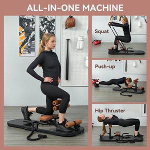 Macchina Pieghevole Nera per Sissy Squat e Hip Thrust, Sistema Multifunzione per Palestra Domestica, Attrezzatura per Allenamento Glutei e Supporto per Flessioni - Product Image 3