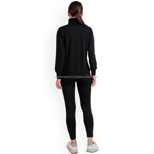 Nardon Apparel Custom Logo Streetwear Color Terry Toweling <b>Bodysuit</b> Tracksuits Short Sweatshirt Pants 4 Piece Set for Woman - Product Image 5