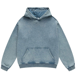 Custom Heavyweight <b>Vintage</b> Acid Wash Hoodie <b>Oversized</b> Streetwear Unisex Mineral Wash Pullover Plain Stone Wash <b>Sweatshirts</b> Men - Product Image 6