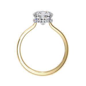 Luxury <b>Cushion</b> Cut Solitaire Diamond Engagement Ring - Product Image 1