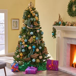 Albero di Natale a 7 rami con 500 luci multicolore, certificato UL, diametro 122 cm - Product Image 4