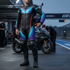 Vestes et combinaisons de moto en cuir véritable pour adultes, respirantes, coupe-vent et à séchage rapide, en vente en gros. - Product Image 6