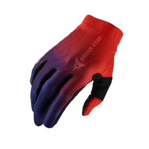 Gants de course Daizen Star à doigts entiers, cyclisme, motocross, unisexe, polyester, revêtement en polyuréthane, rouge, bleu, dégradé, impression par sublimation - Product Image 5