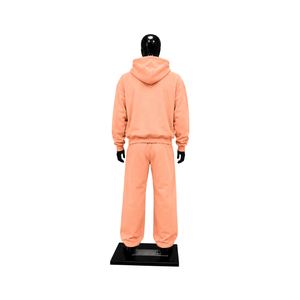 Ensemble de survêtement oversize pêche pour homme, streetwear personnalisé, sweat-shirt à capuche et pantalon large à boutons-pression, vente en gros de vêtements de sport C - Product Image 2