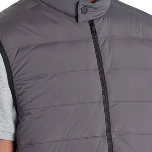 Men's Winter Casual Warm Outdoor Polyester/Nylon Windproof Breathable Puffer Vest High Quality Custom Logo Outerwear - Product Image 4