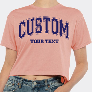 Camiseta Corta para Mujer, Negra, Manga Corta, Cuello Redondo, Corte Holgado, Informal, con Estampado de Letras, 100% Algodón Jersey, Impresión por Transferencia de Calor - Product Image 5
