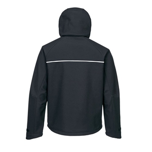 Veste d'hiver softshell pour homme, OEM ODM, haute qualité, vente en gros, meilleur design, imperméable, coupe-vent, respirante, col à capuche, fermeture éclair - Product Image 3