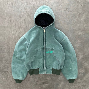 Chaqueta de Mezclilla con Capucha para Hombre, Estilo Moderno, Forrada, Disponible en Todos los Colores, Chaqueta de Mezclilla con Capucha y Parches para Hombre - Product Image 2