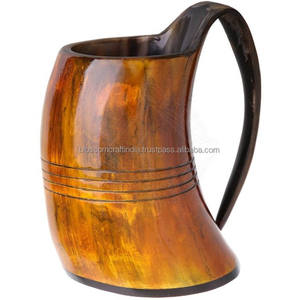 Buffalo Horn <b>Mug</b> Traditional Handmade Craft Natural Finish Durable Unique Dining Tableware Gift for Home Decoration - Product Image 1