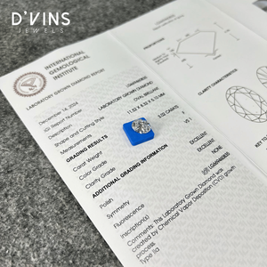 เพชร D'vins Jewels รูปไข่ 3.02 กะรัต สี D ความสะอาด VS1 เพชร CVD ที่เพาะเลี้ยงในห้องปฏิบัติการ สำหรับทำเครื่องประดับ - Product Image 4