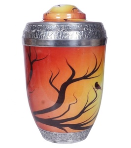 URNE DE CRÉMATION EUROPÉENNE EN MÉTAL, URNE DE CENDRES FUNÉRAIRES D'OISEAUX DE MER - Product Image 3