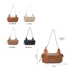 Nouveau Sac à Bandoulière Croisé en Cuir Véritable pour Femme 2025 – Léger, Tendance, Design Sous le Bras, Fermeture Éclair, Doux et Authentique - Product Image 2