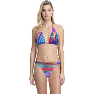 Bikini 2 pièces pour femmes, col en V profond, en Spandex/Nylon, imperméable et anti-UV, imprimé, dos nageur, vêtements de plage - Product Image 4
