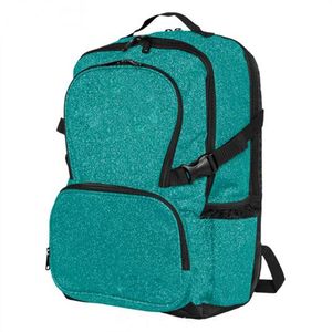Sacs à dos de cheerleading scintillants et résistants avec tissu imperméable brillant, patchs nominatifs brodés personnalisés et doublure en nylon - Product Image 3