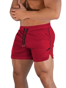 <b>Men's</b> Solid <b>Red</b> Polyester <b>Shorts</b> Mid Waist Drawstring Quick Dry Sporty Style <b>Short</b> <b>Shorts</b> - Product Image 1