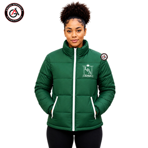 Blouson matelassé personnalisé OEM pour hommes, style urbain, imperméable, avec lettres, collection Printemps, de la Sororité et Fraternité Iota Phi Lambda - Product Image 1