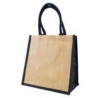 Sac de transport élégant en jute naturel, directement de l'usine, avec deux poignées robustes, grande capacité et réutilisable pour le shopping et les voyages