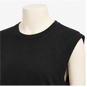 <b>Women's</b> Cotton Cap Sleeve Loose Fit Crew Neck <b>Shirt</b> - Product Image 6