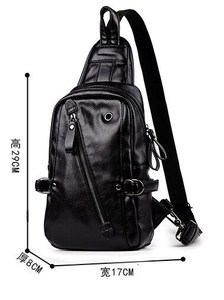Men's Leather Pack Chest Shoulder Crossbody <b>Bag</b> Satchel Men Briefcases Customize <b>Sling</b> <b>Bags</b>. - Product Image 4