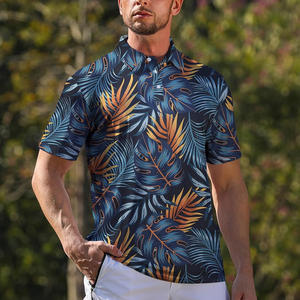 Polos de golf de alto rendimiento para hombre, personalizables, de tela elástica, para la colocación de logotipos. - Product Image 2