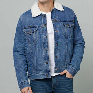 Men <b>Slim</b> <b>Fit</b> Jeans Winter <b>Jacket</b> Casual Cotton Outerwear Warm Stylish Layer for Autumn Winter Fashion - Product Image 4