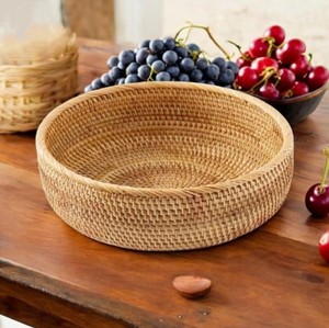 Bandeja de Servir de Ratán Ecológica, Tejida a Mano, Natural, Elegante, Organizador de Cocina para el Hogar, Venta al Por Mayor - Product Image 2