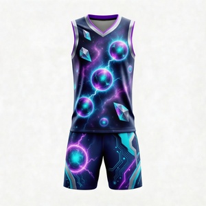 Tenue de basket-ball d'extérieur légère et à séchage rapide, composée d'un maillot et d'un short, conçue pour les performances sur terrain par temps chaud - Product Image 5