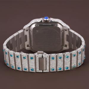 Relojes de moda con diamantes de moissanita VVS1 para hombre y mujer, relojes de acero inoxidable. - Product Image 6