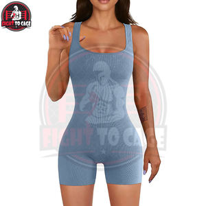 Combinaison gainante une pièce à col carré, nouvelle tendance, avec impression de logo personnalisée, prix de gros, pour femme, idéale pour l'entraînement - Product Image 3