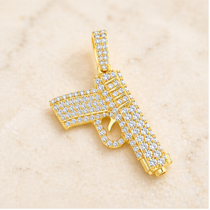 สร้อยคอจี้ดาบประดับเพชรทรงฮิปฮอปสุดเทรนดี้จาก SHRAMAN DIAMOND ทอง 10K เพชรเจียระไนแบบบริลเลียนท์ เพชรเลี้ยงในห้องปฏิบัติการ ดีไซน์หรูหรา - Product Image 3